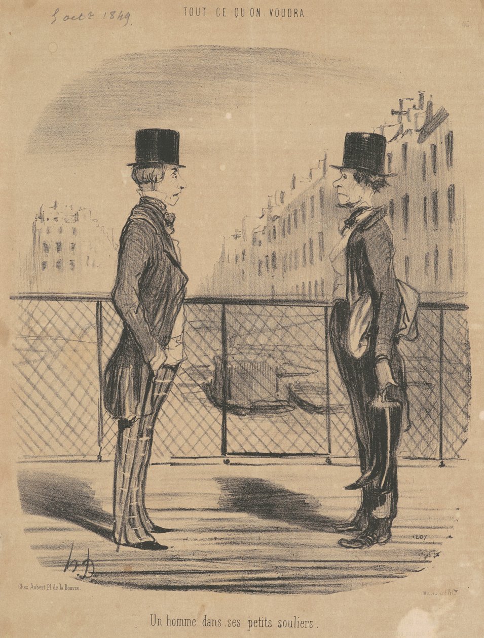 Muž ve svých malých botách od Honoré Daumier