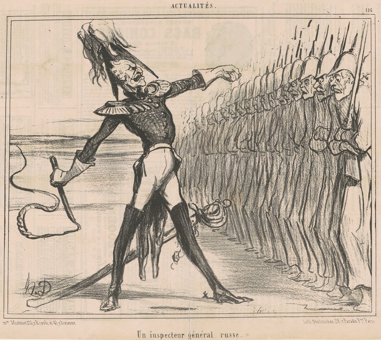 Ruský generální inspektor od Honoré Daumier