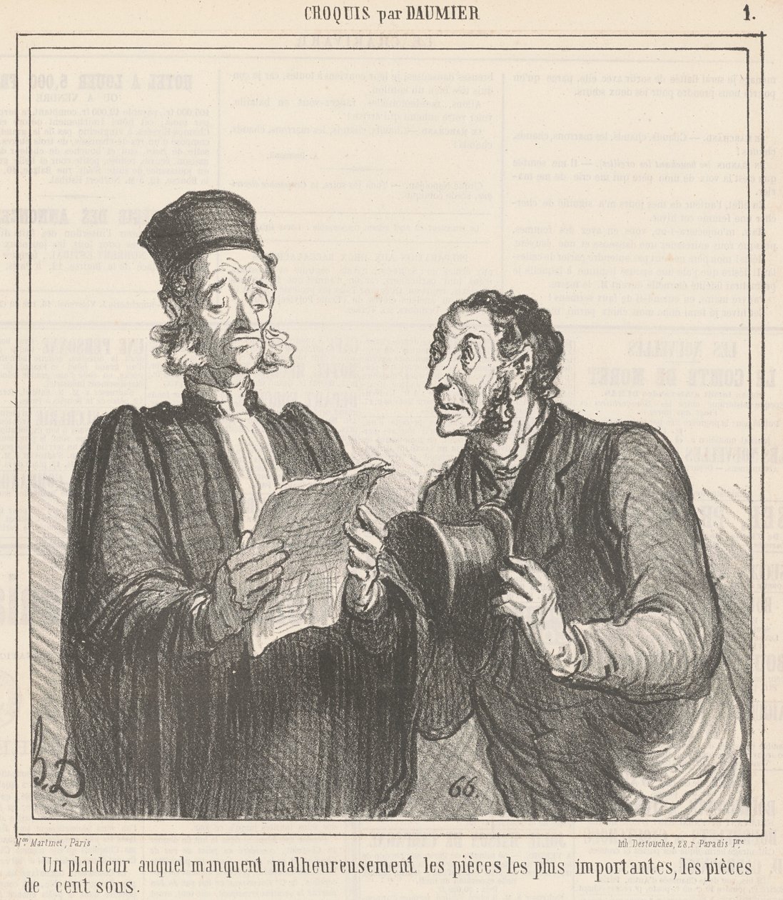 Procesní strana, která postrádá... od Honoré Daumier