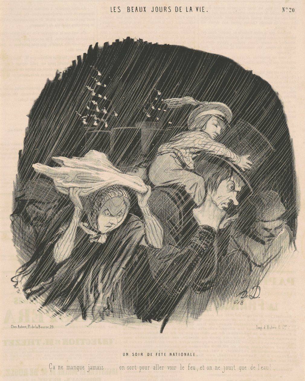 Noc státního svátku od Honoré Daumier