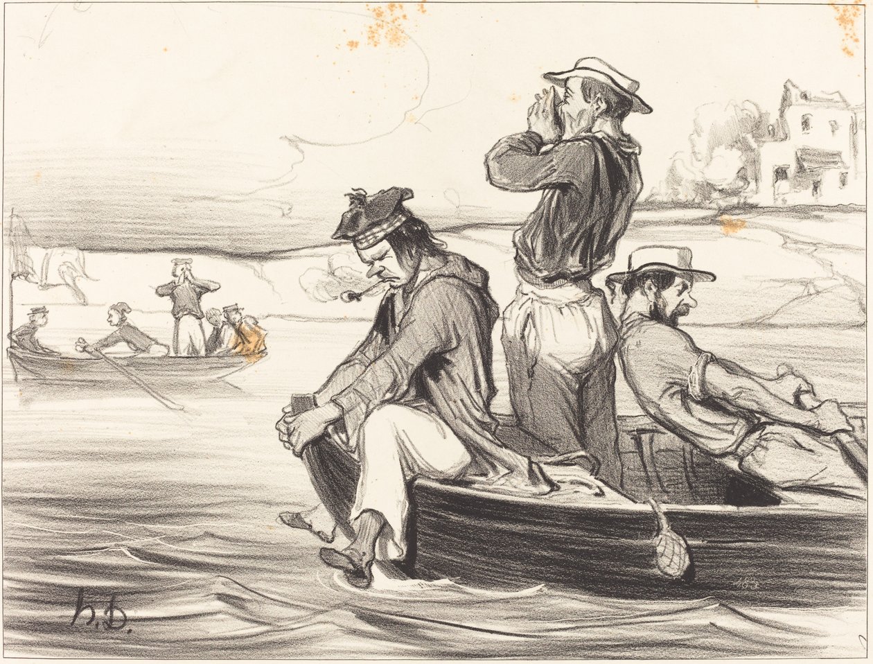 Setkání na otevřené vodě od Honoré Daumier