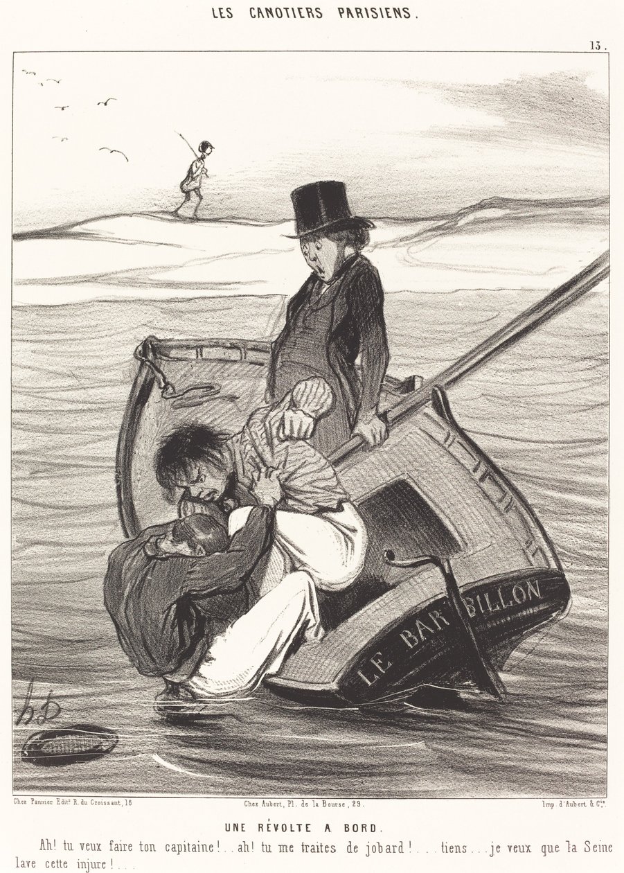 Vzpoura na palubě od Honoré Daumier