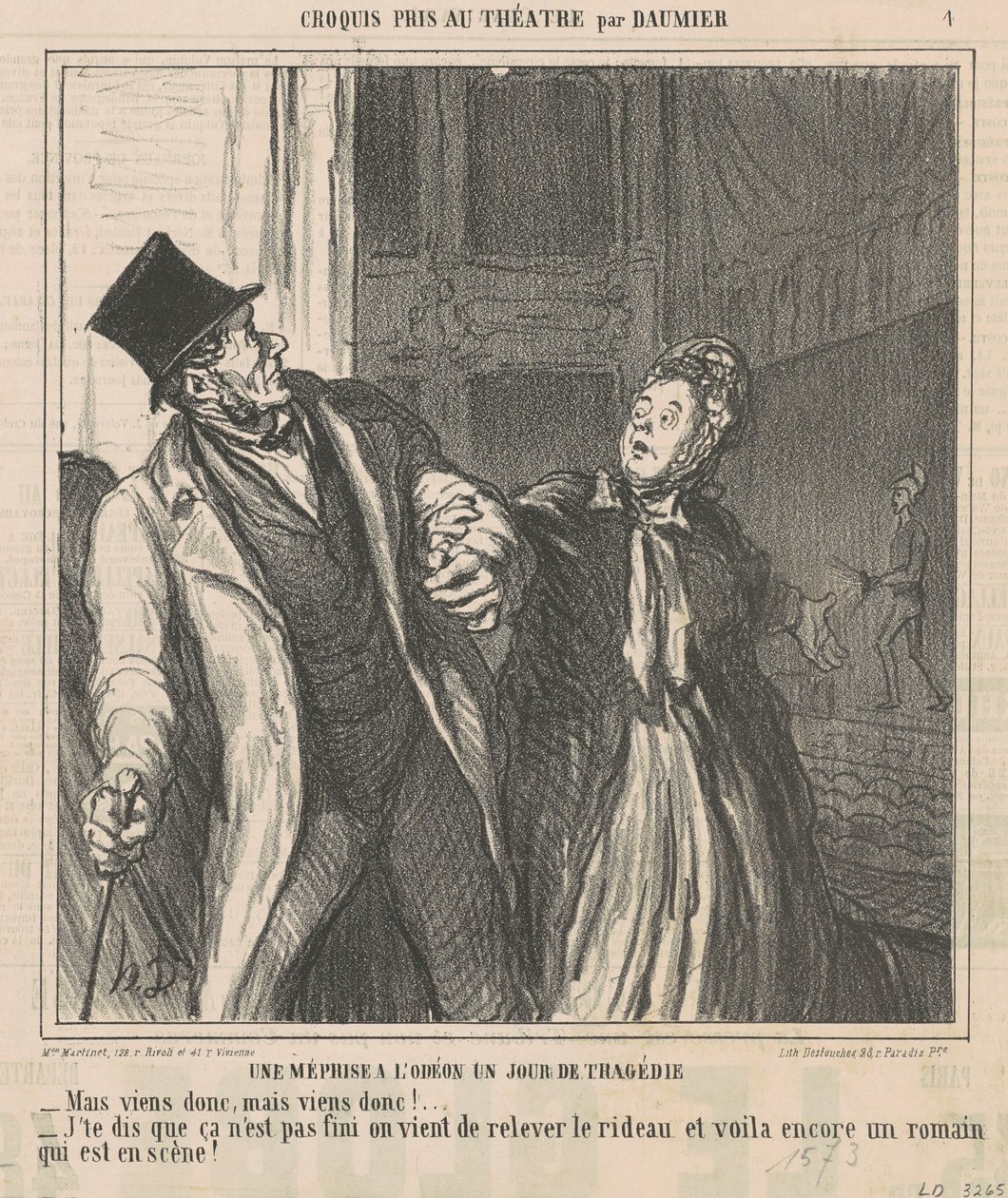 Nedorozumění u odeonu... od Honoré Daumier