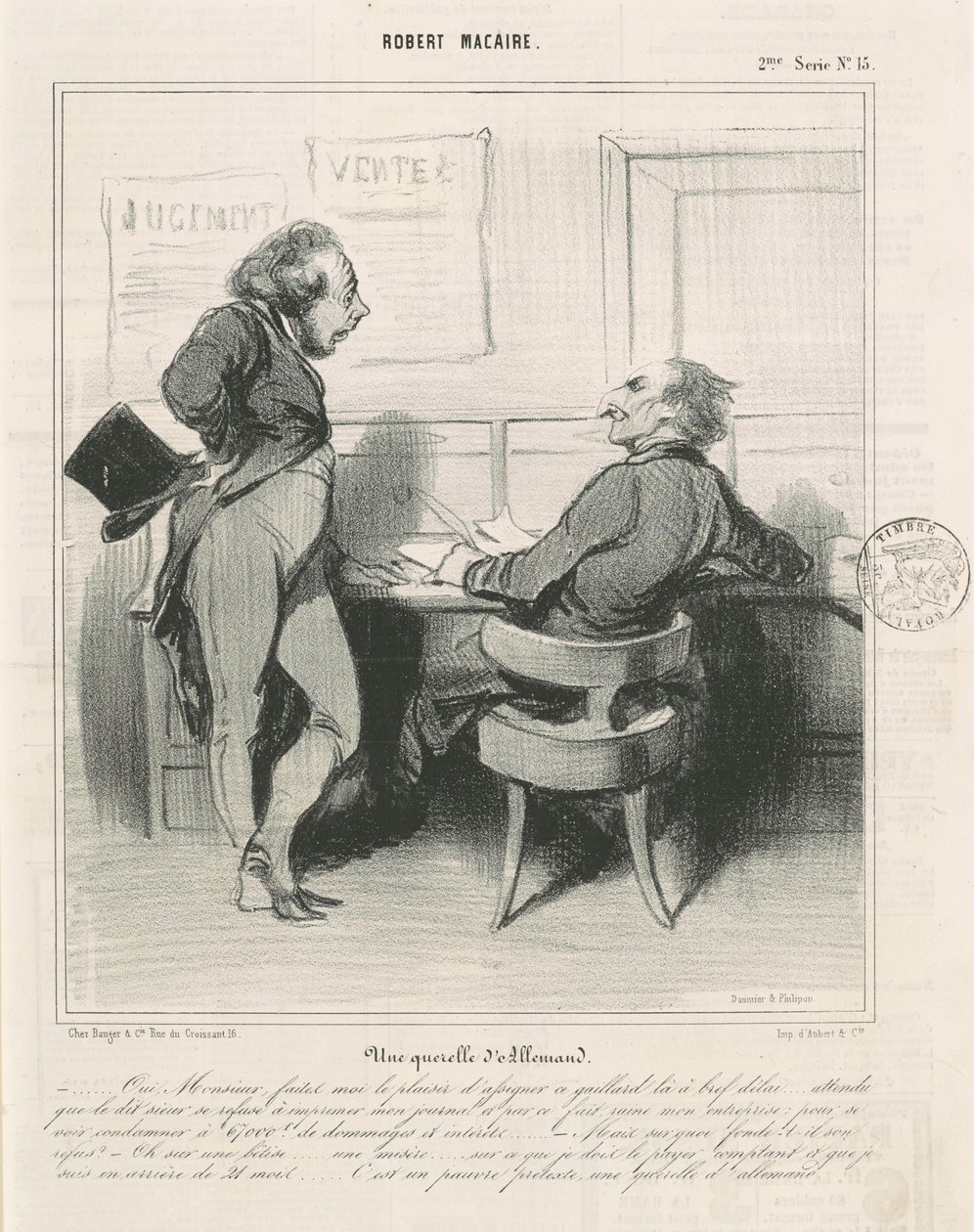 Německá hádka od Honoré Daumier