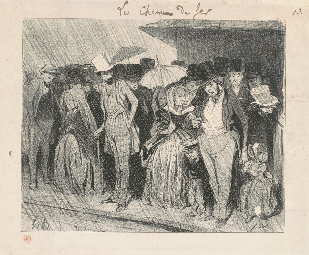 Stanice nekonečně dlouhá od Honoré Daumier