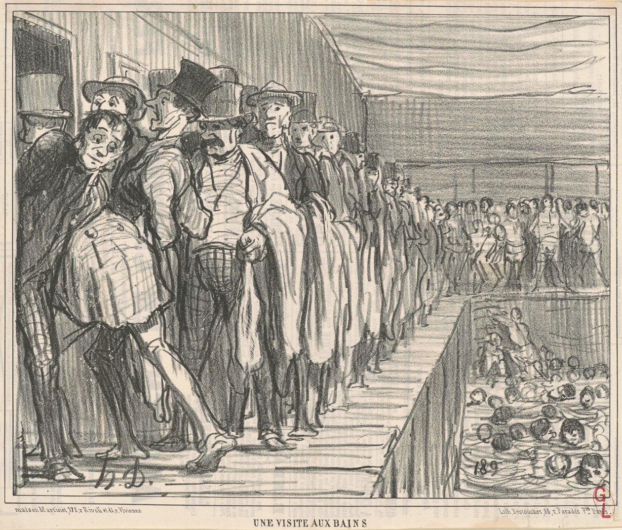 Návštěva lázní od Honoré Daumier