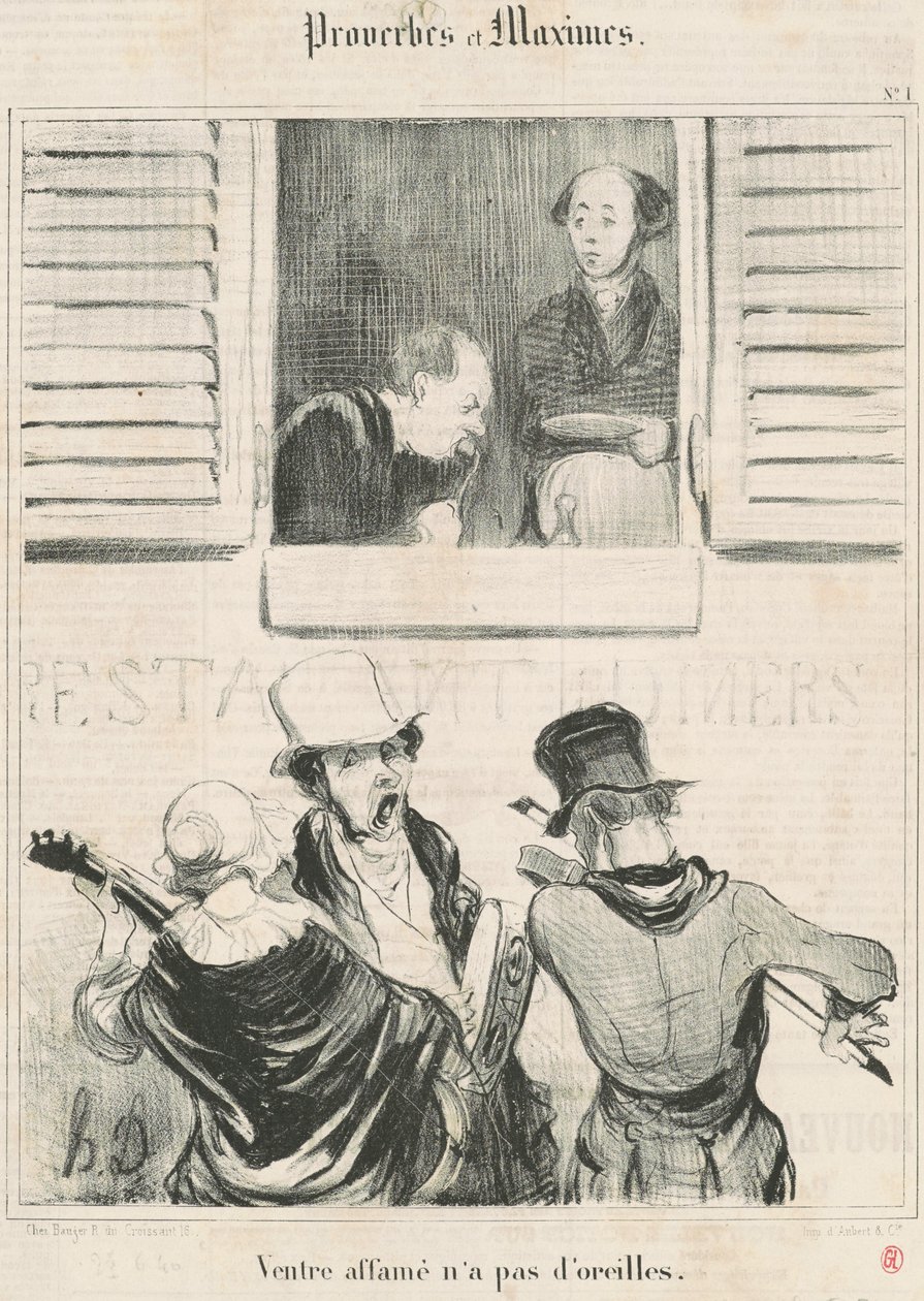 hladové břicho nemá uši od Honoré Daumier