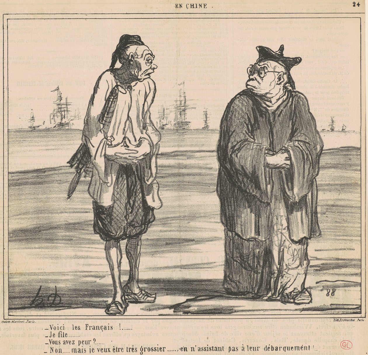 Tady jsou Francouzi! ...já dcera... od Honoré Daumier