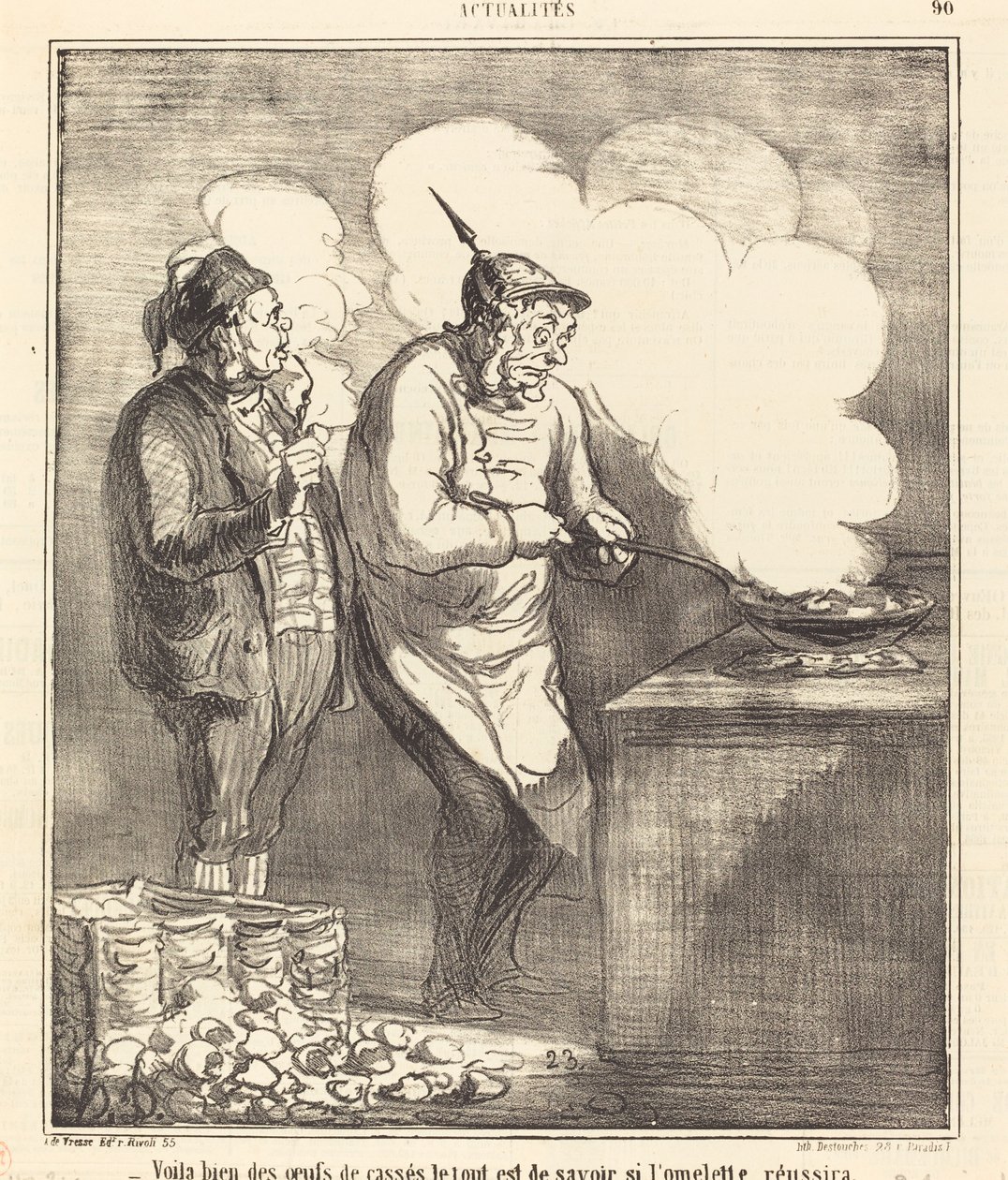 Tady je pár rozbitých vajec... od Honoré Daumier