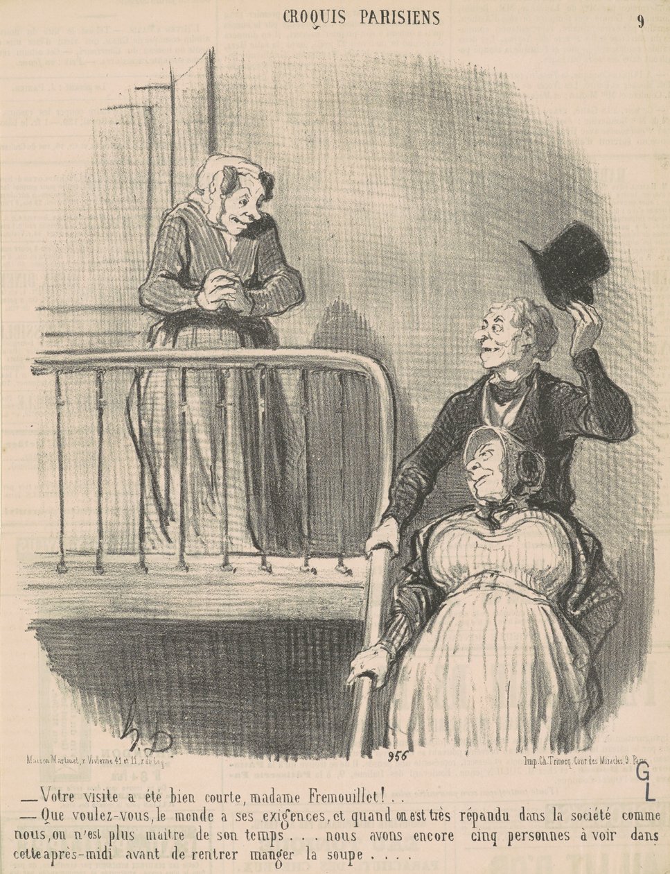 Vaše návštěva byla velmi krátká... od Honoré Daumier