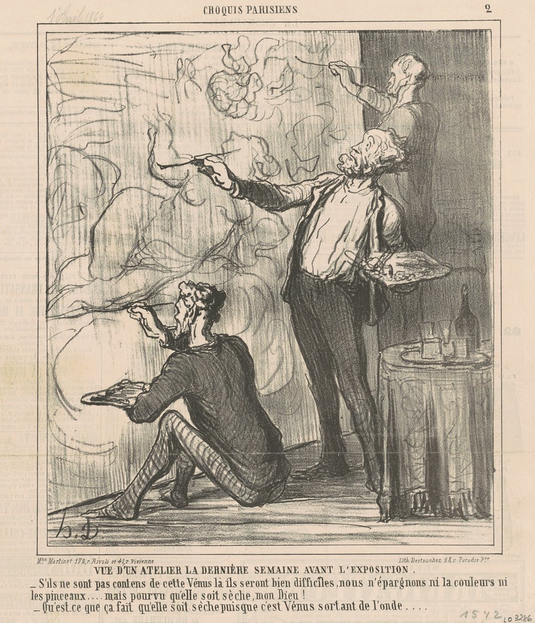 Pohled na dílnu... od Honoré Daumier