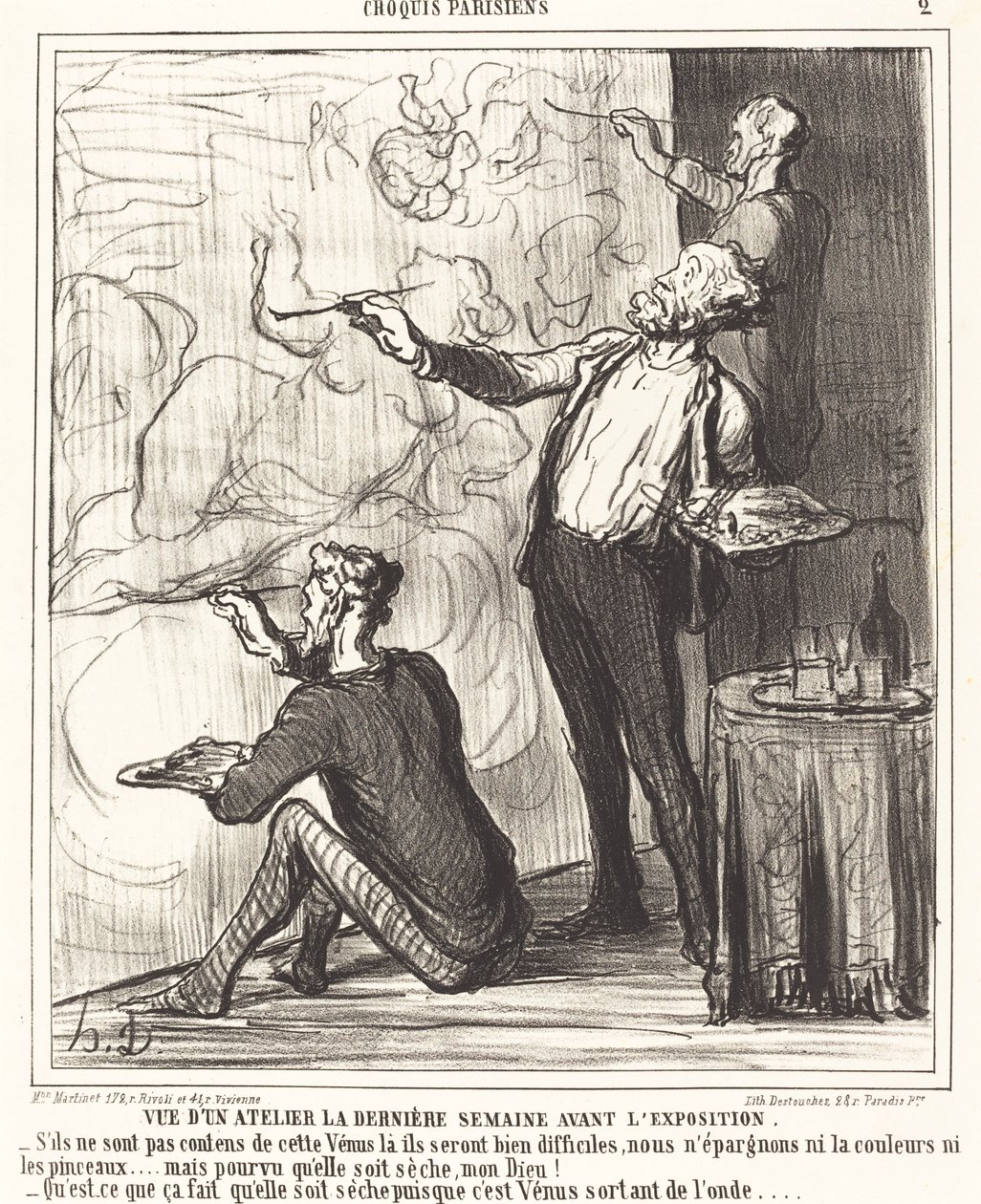 Pohled do dílny... před výstavou od Honoré Daumier