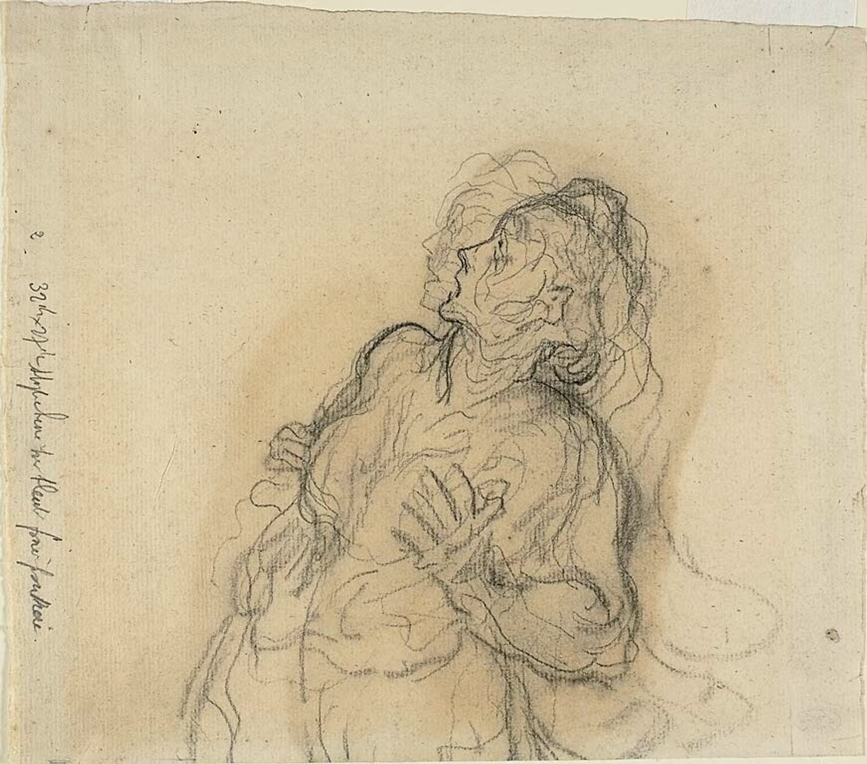 Vystrašená žena od Honoré Victorin Daumier