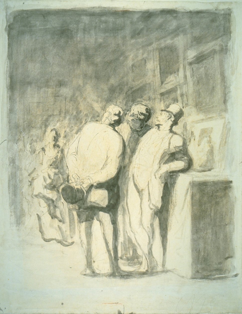 Tři znalci od Honoré Victorin Daumier