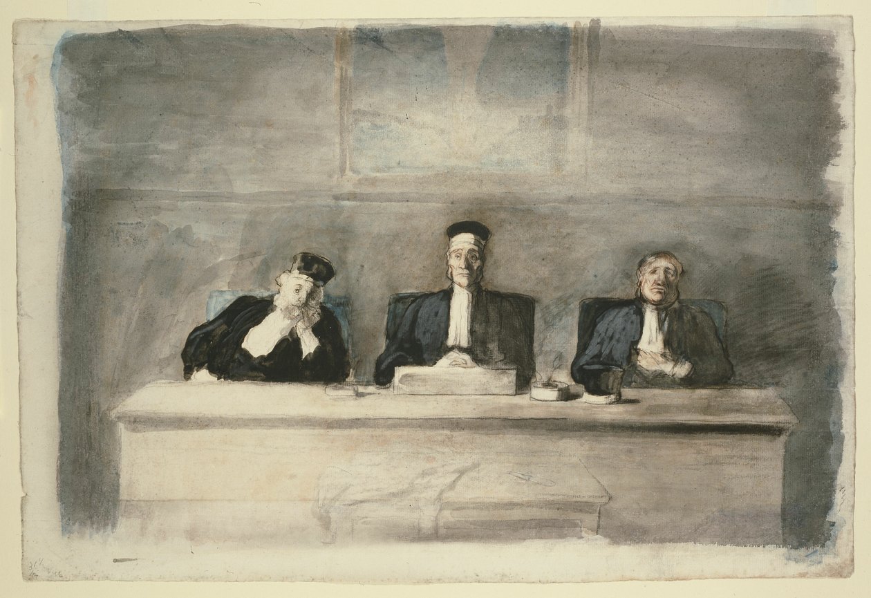 Tři soudci od Honoré Victorin Daumier