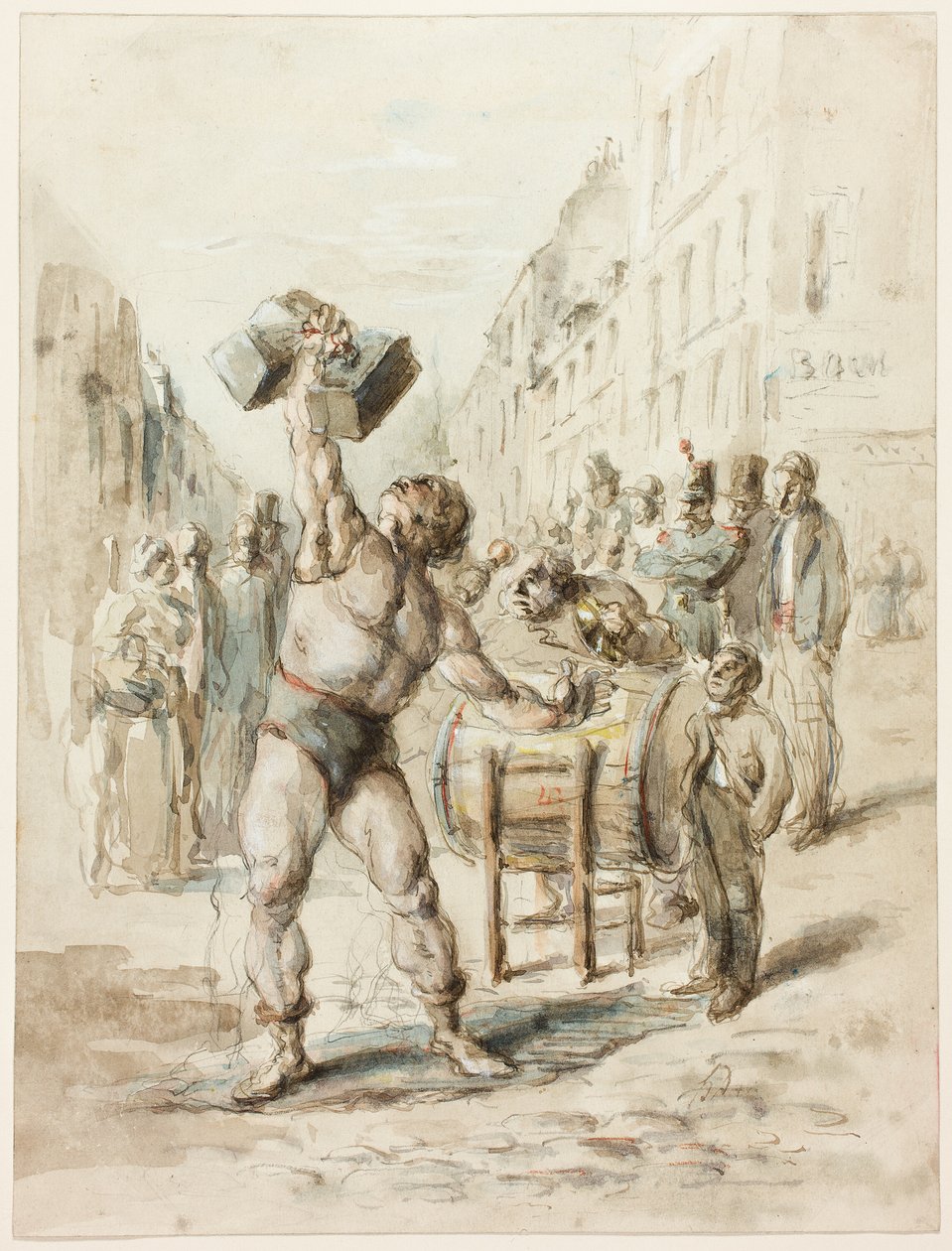 Vzpěrač od Honoré Victorin Daumier