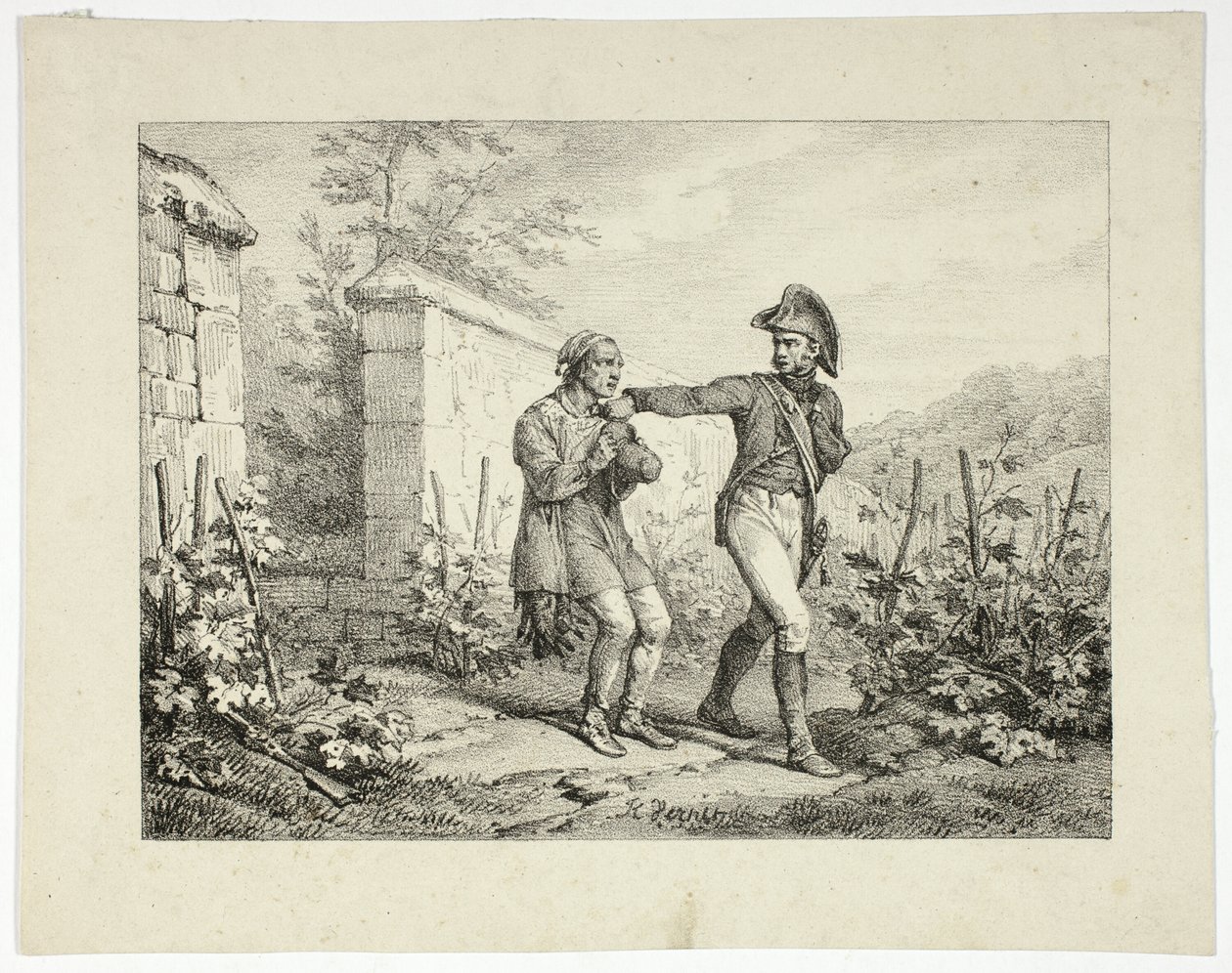 Zatčení pytláka od Emile Jean Horace Vernet