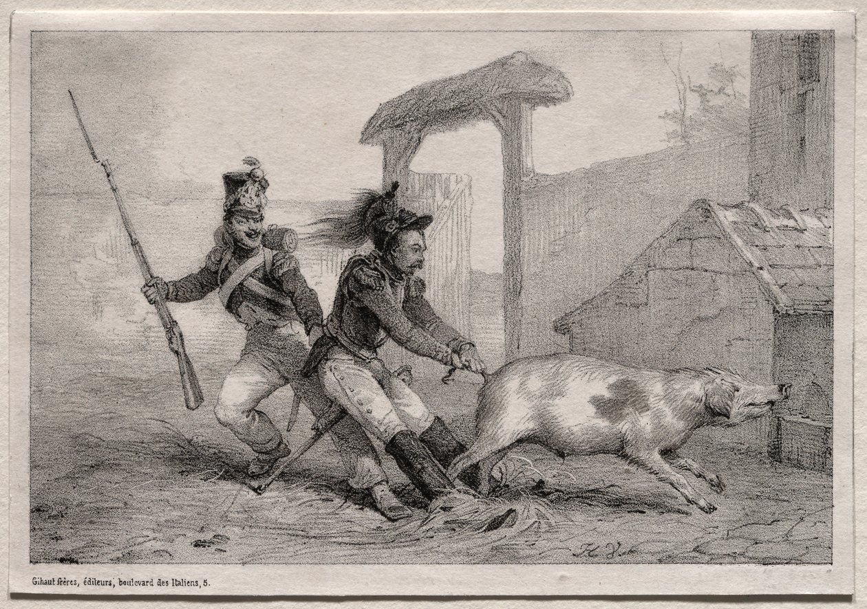 Záškodníci, držte se. od Emile Jean Horace Vernet