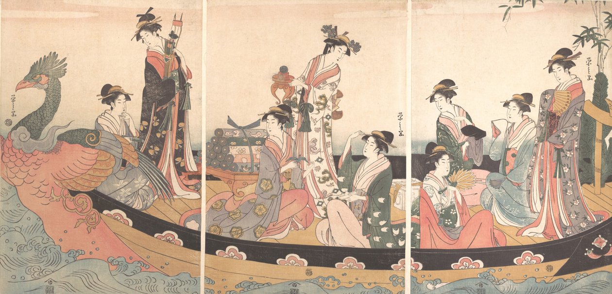 The Treasure Boat, ca. 1795. od Hosoda Eishi