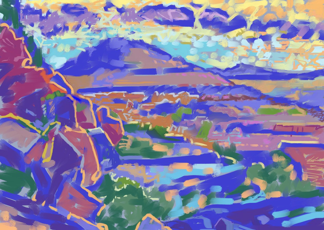 Land and Light, Sedona (počítačové umění) od Howard Ganz