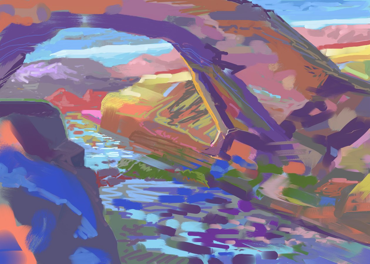 Stone Arch (počítačové umění) od Howard Ganz