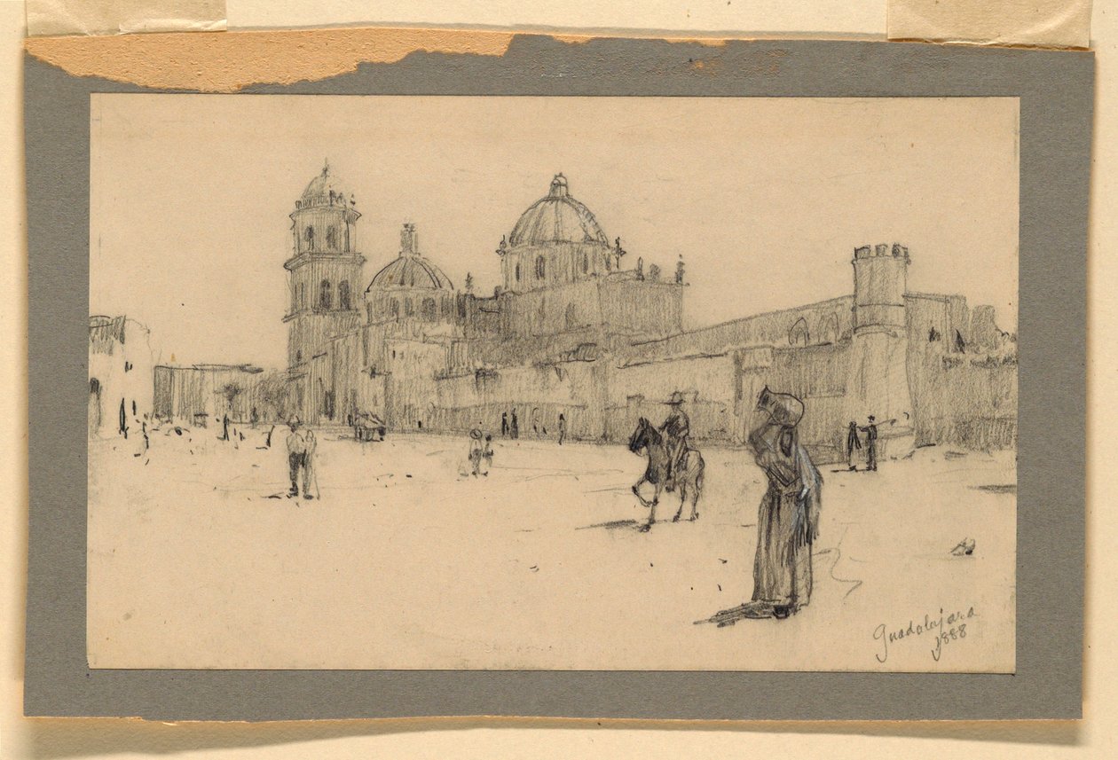 Kostel v Guadalajara (Mexiko) od Howard Russell Butler