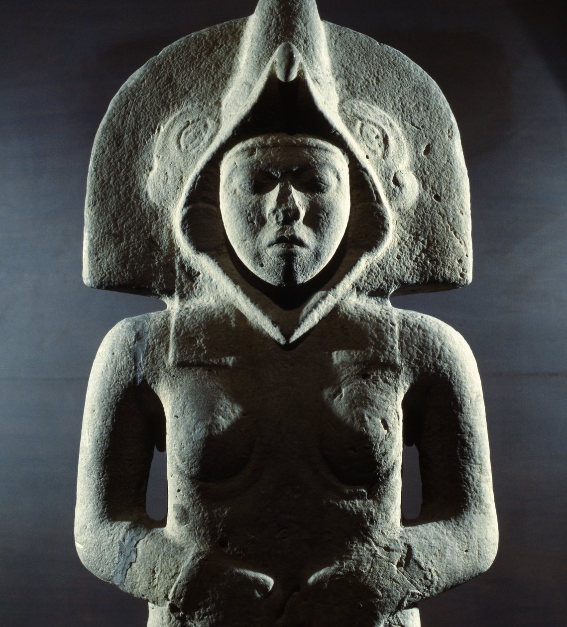 Socha bohyně plodnosti, z Tepetzintla, Mexiko od Huaxtec