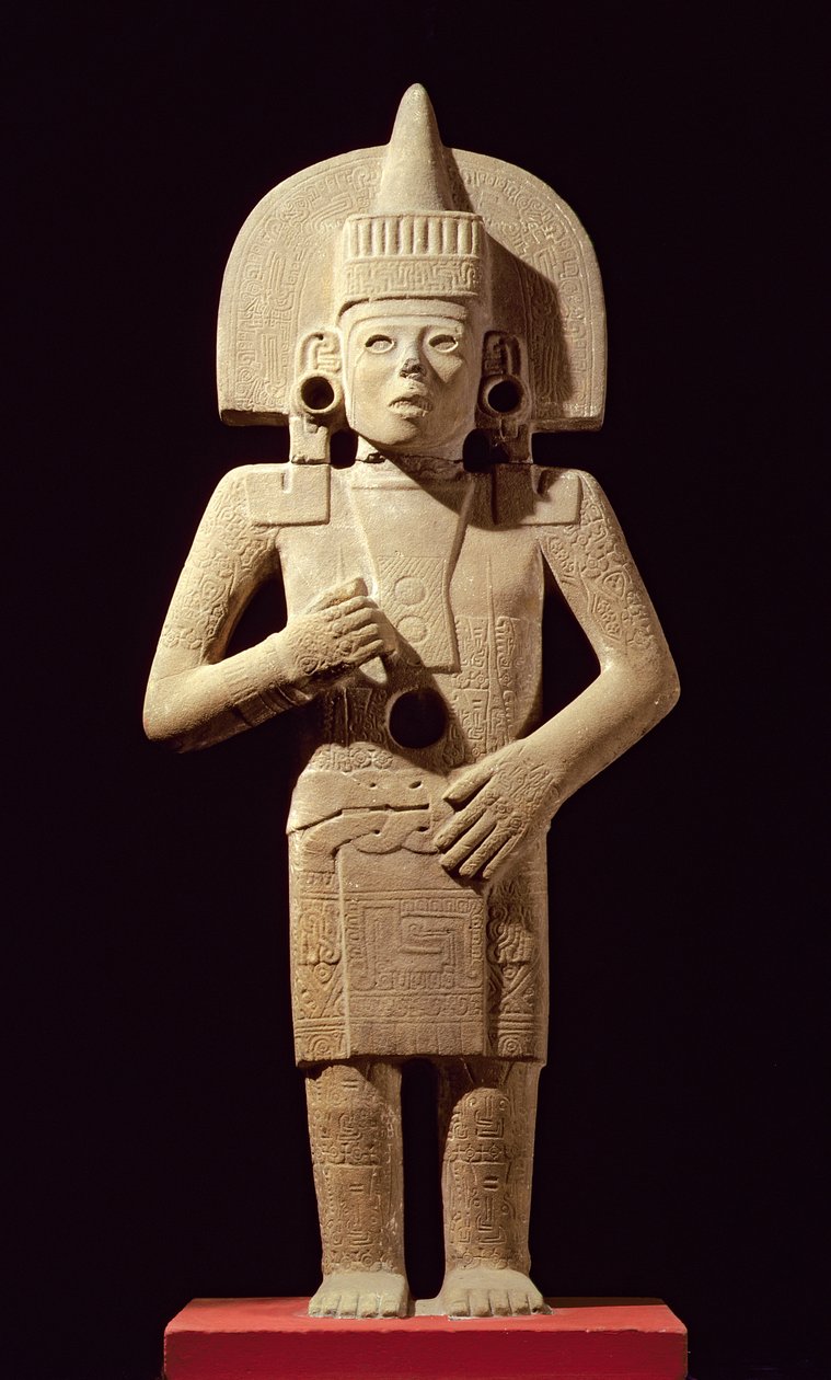 Postava života a smrti, z Veracruz, Mexiko, 900-1250 (viz 180901) od Huaxtec