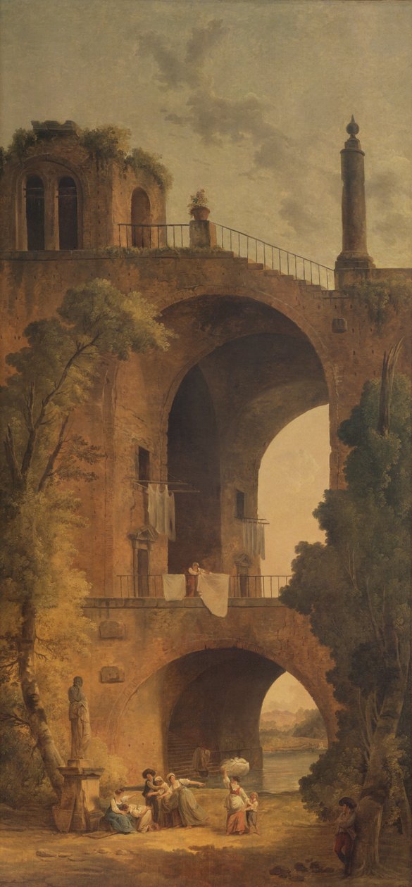 Krajina s ruinami, 1802 od Hubert Robert