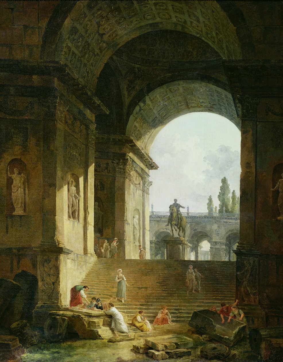 Malebný pohled na Kapitol od Hubert Robert