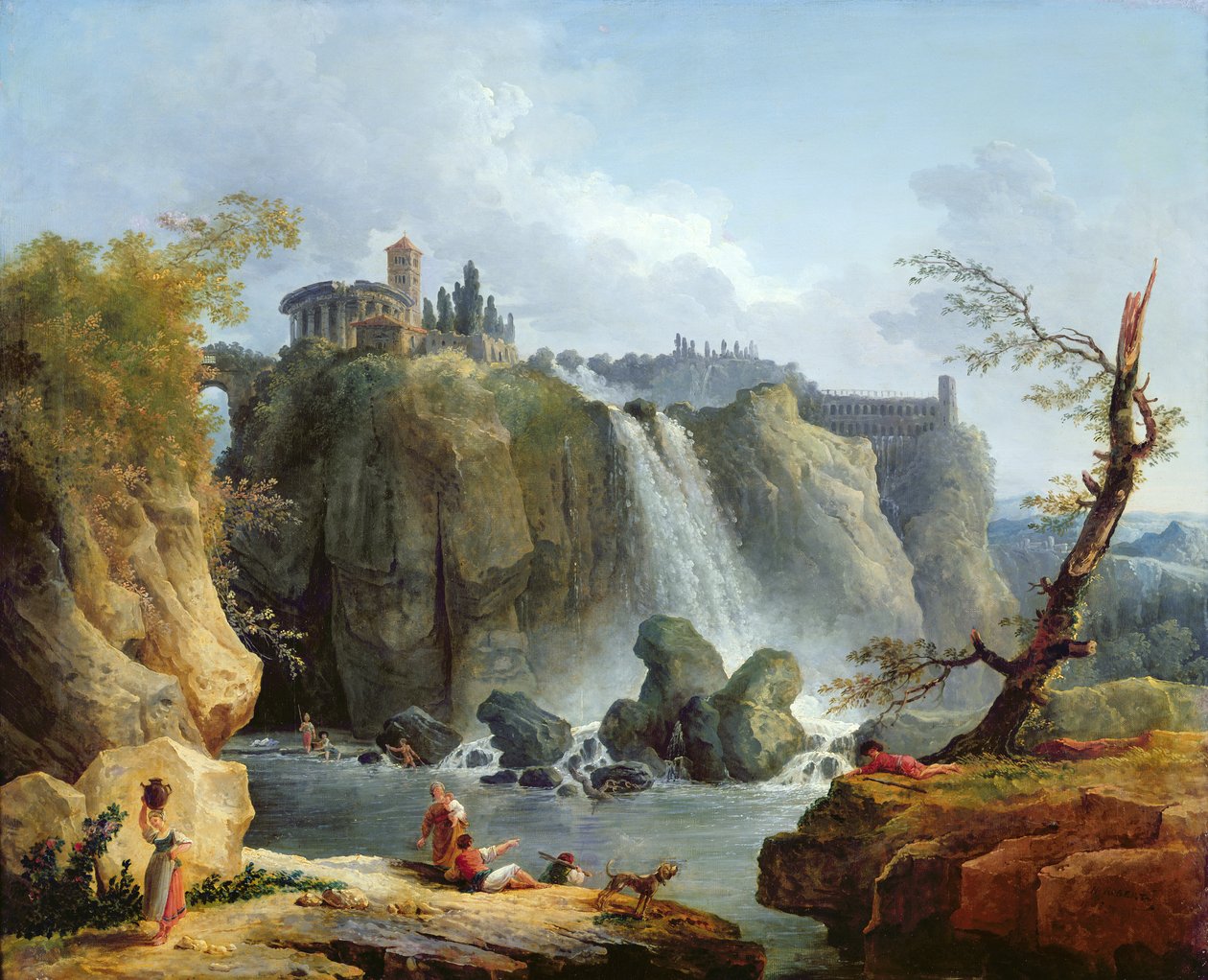 Vodopády Tivoli, 1768 od Hubert Robert