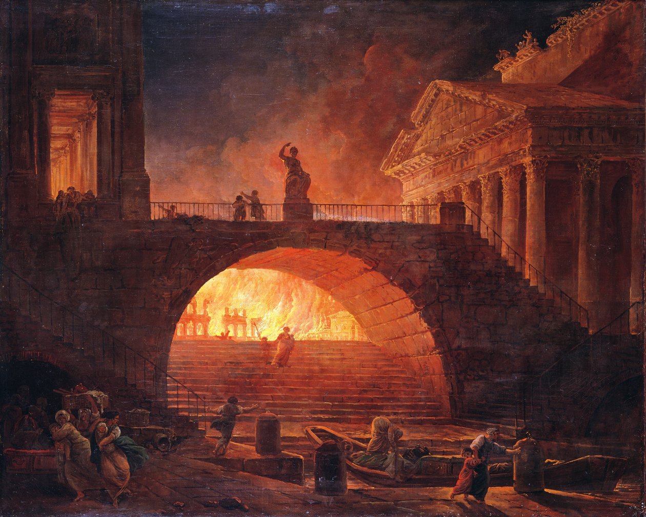 Požár Říma, 18. července 64 n. l od Hubert Robert