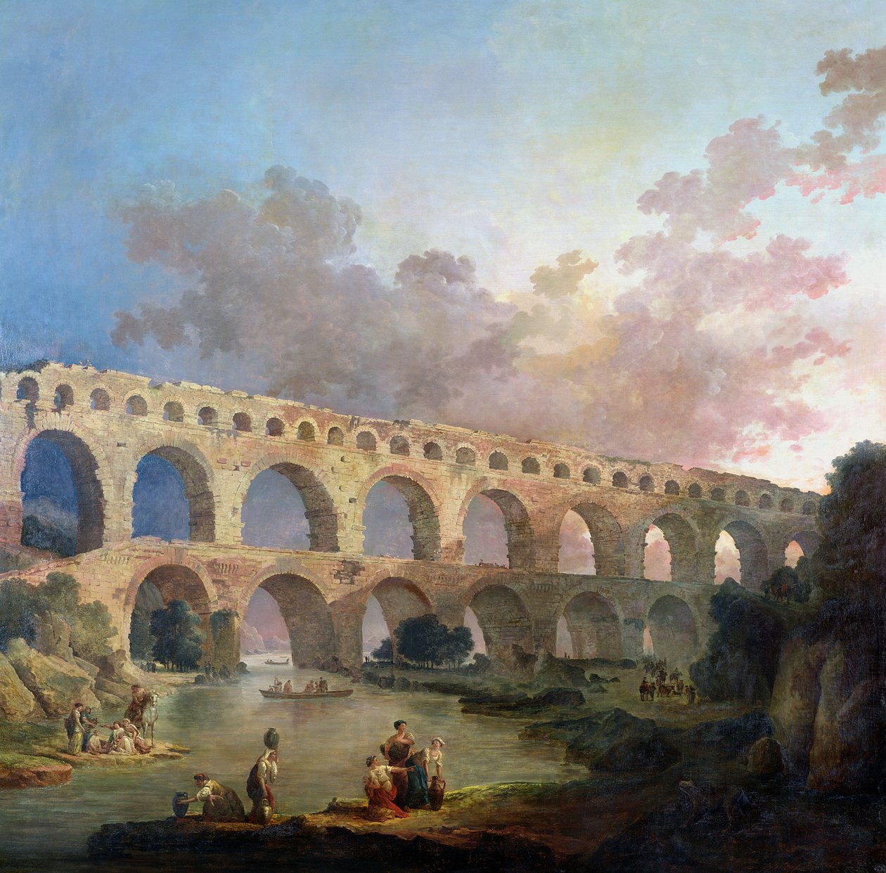 Pont du Gard, Nimes, kolem roku 1786 od Hubert Robert