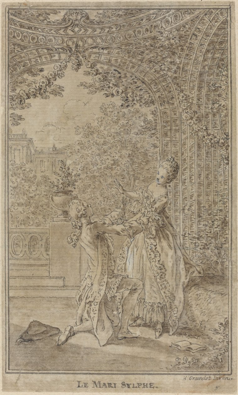 Manžel Sylph od Hubert Francois Gravelot