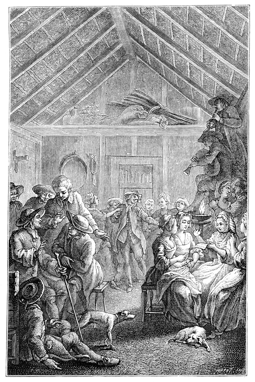 Zimní shromáždění, 1885. od Hubert Francois Gravelot