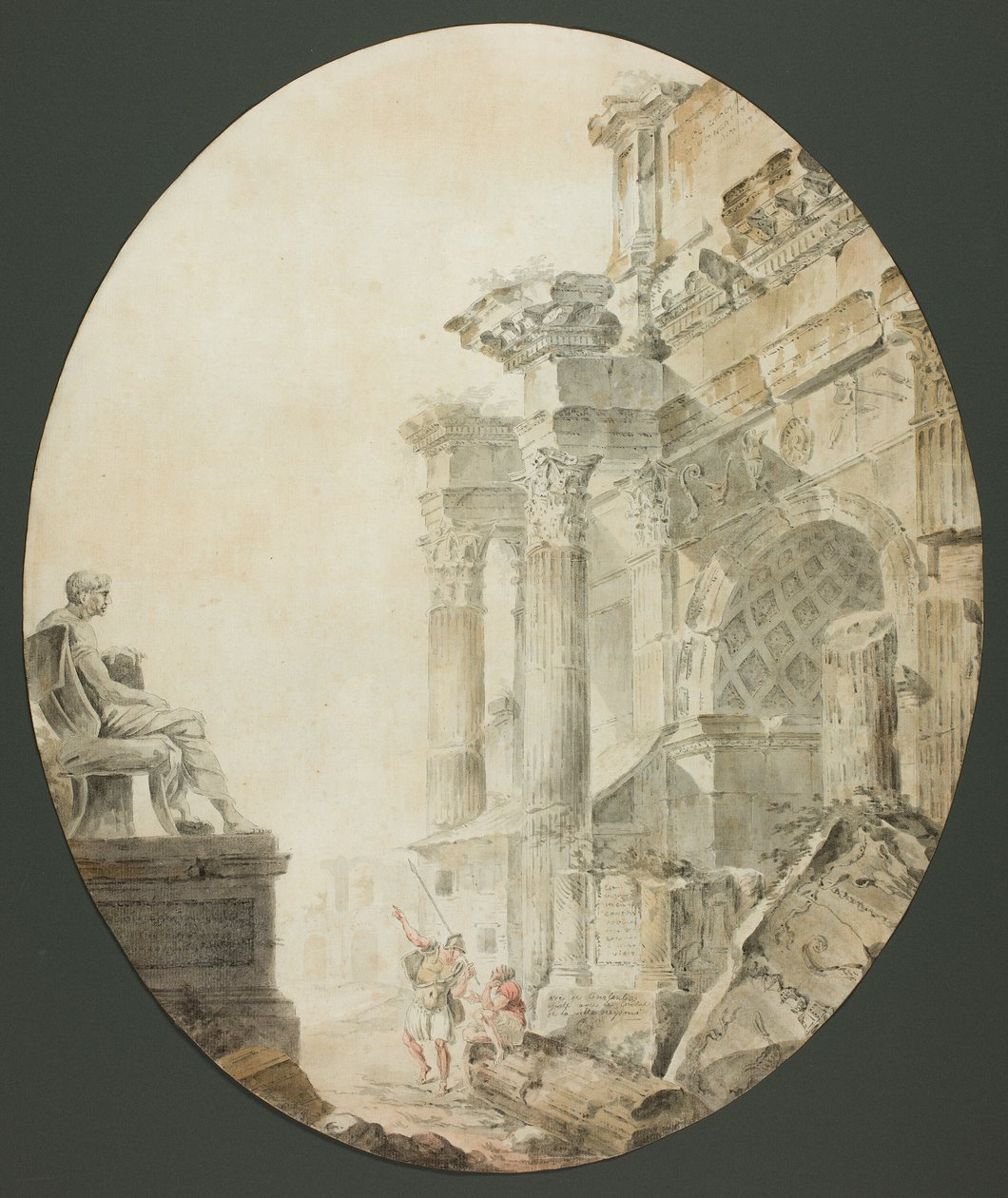 Konstantinův oblouk se sochou Nerona od Hubert Robert