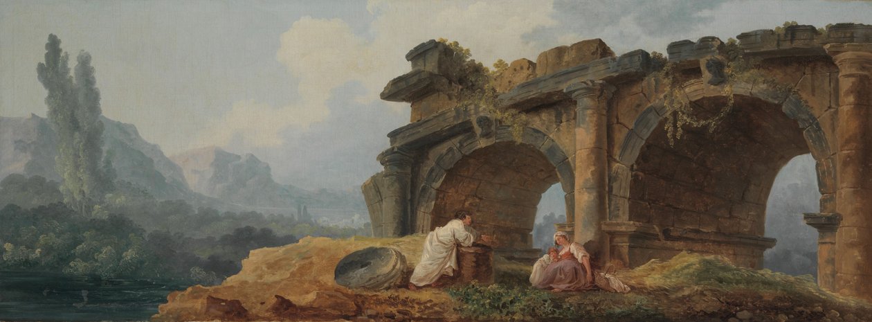 Arches in Ruins (olej na plátně) od Hubert Robert
