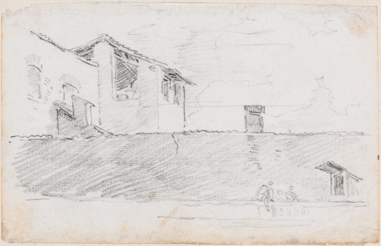 Desky za zdí od Hubert Robert