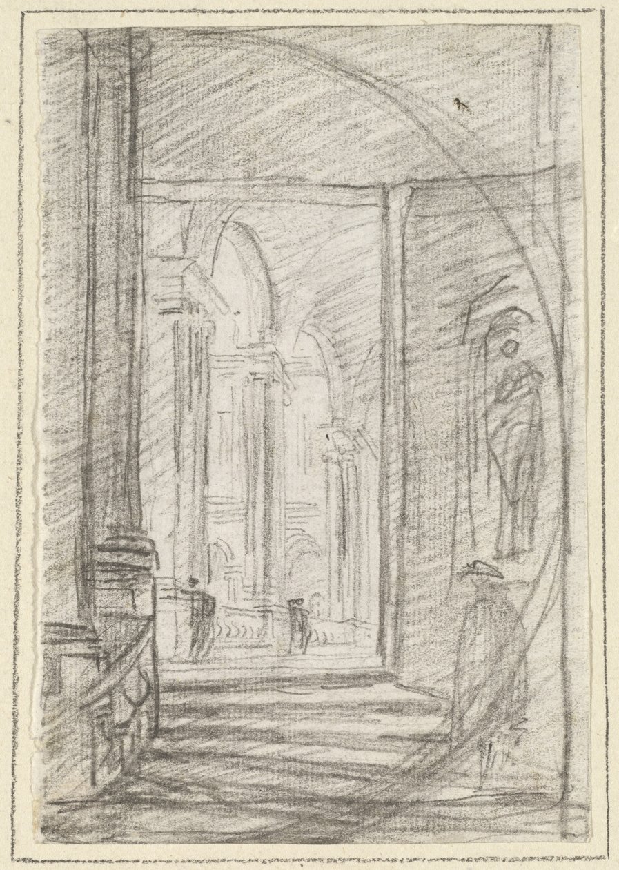 Interiér římského paláce od Hubert Robert