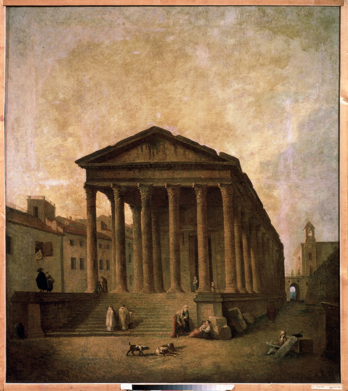 Maison Carrée, Nimes, kolem roku 1780 od Hubert Robert