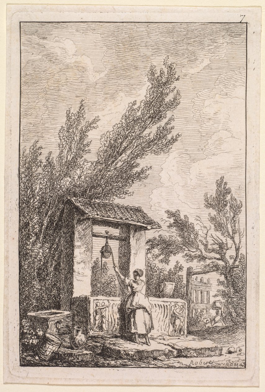 The Evenings of Rome: The Well od Hubert Robert