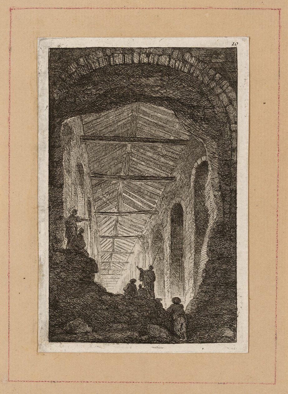 Desátá deska z Večerů v Římě od Hubert Robert