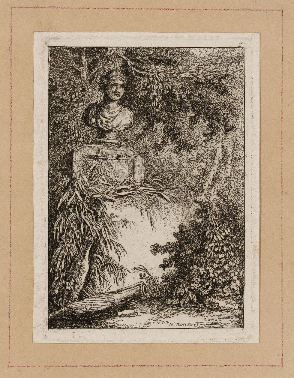 Druhá deska z večerů v Římě od Hubert Robert