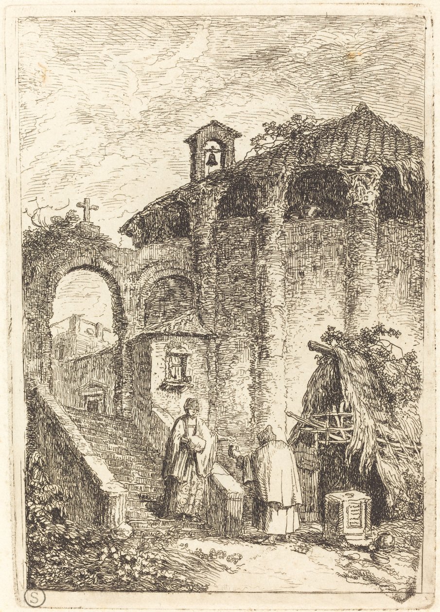 Starověký chrám od Hubert Robert