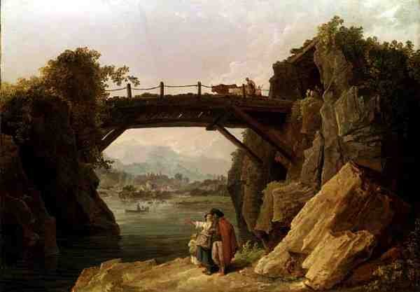 Most (olej na plátně) od Hubert Robert