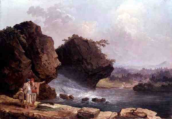Kaskáda (olej na plátně) od Hubert Robert