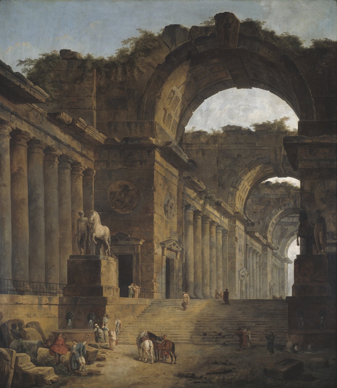 Fontány, 1787-88 od Hubert Robert