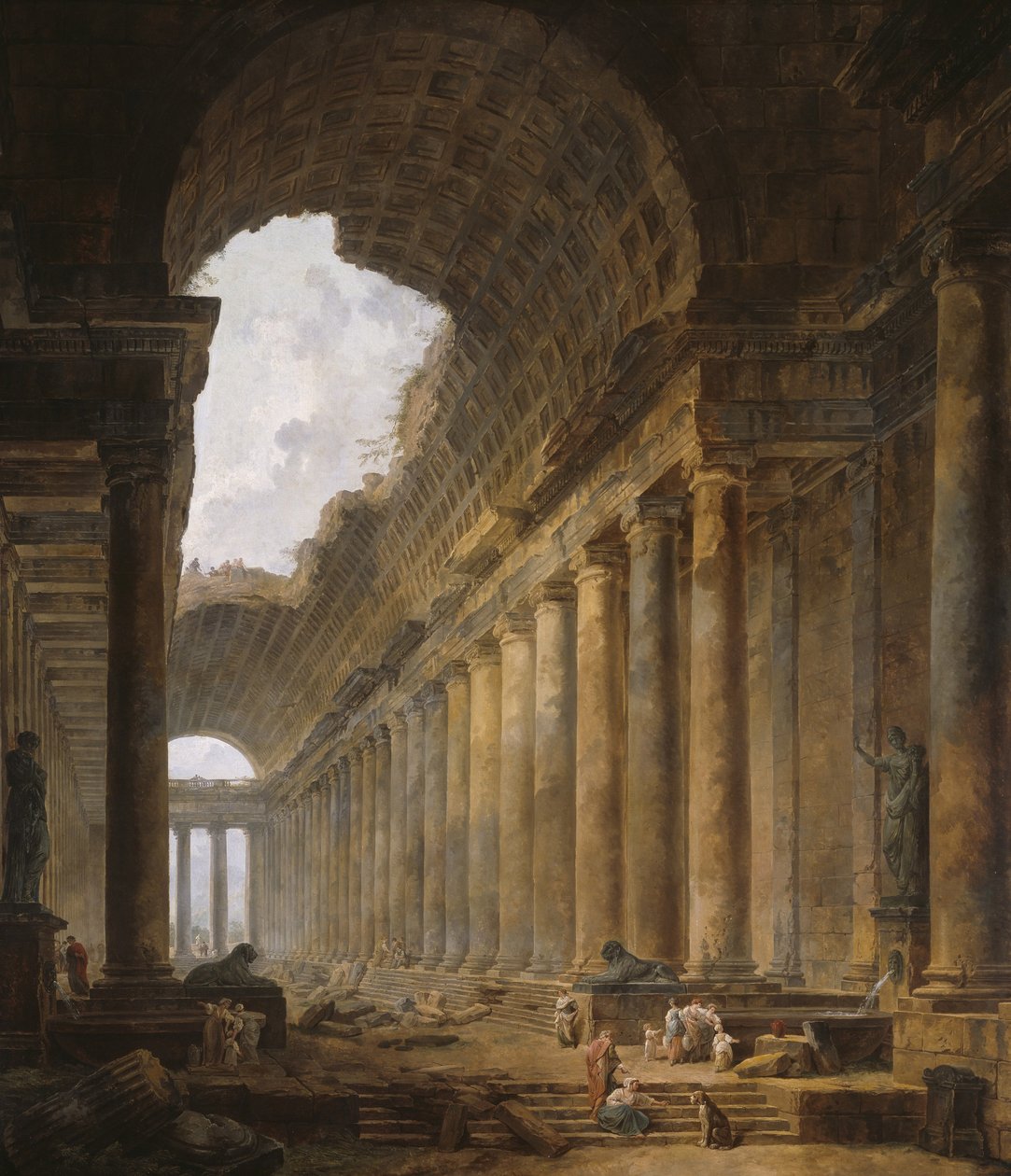 Starý chrám, 1787-88 od Hubert Robert