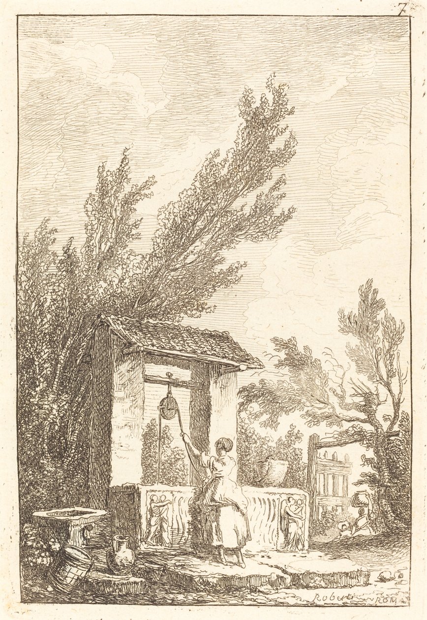 Studna od Hubert Robert