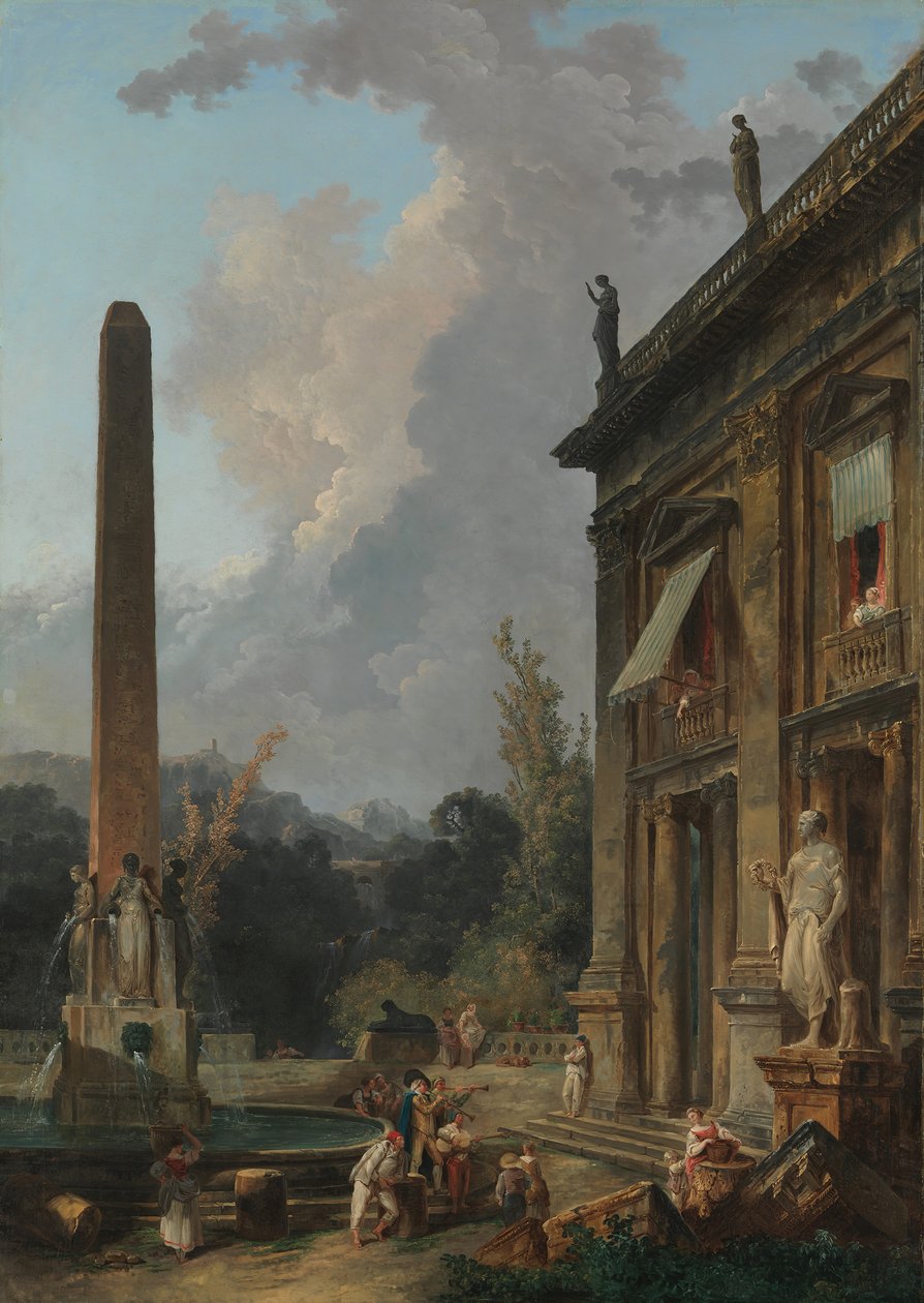 Potulní pěvci. od Hubert Robert